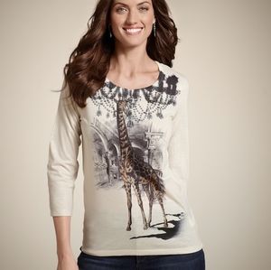 Artsy giraffe tuliana top